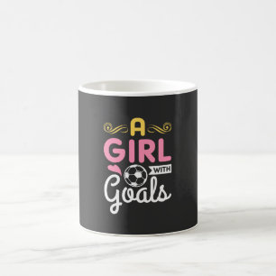 Fußball - Ein Mädchen mit Zielen Kaffeetasse
