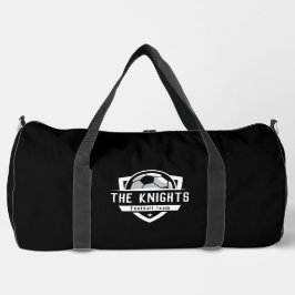 Fußball einfarbig schwarz und weiß duffle bag