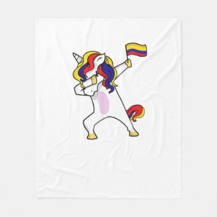 Fußball Einhorn Kolumbien Trikot Design Kolumbiani Fleecedecke