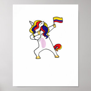Fußball Einhorn Kolumbien Trikot Design Kolumbiani Poster