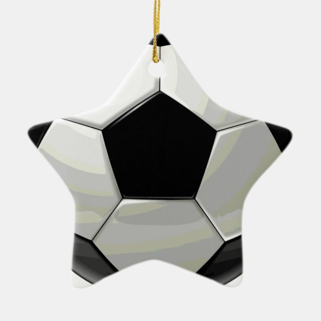 Fußball-Einzigartigkeit Keramik Ornament (Vorne)
