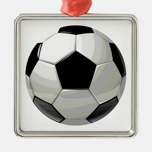 Fußball-Einzigartigkeit Ornament Aus Metall (Vorne)