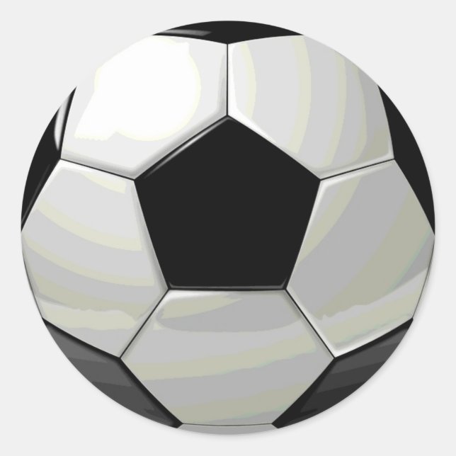 Fußball-Einzigartigkeit Runder Aufkleber (Vorderseite)