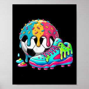 Fußball-Eis-Drip für Jungen Mädchen Kinder Fußball Poster