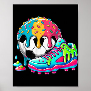 Fußball-Eis-Drip für Jungen Mädchen Kinder Fußball Poster