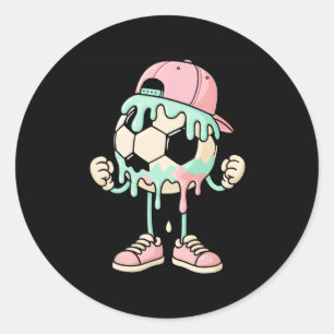 Fußball Eis Drip Jungen Jugendspieler Fan Sport Runder Aufkleber