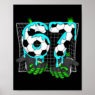 Fußball Eiscreme Tropfen 67 Hände Sport Sechs Sieb Poster