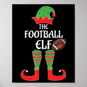 Fußball Elf Familie Matching Gruppe Weihnachtsspor Poster