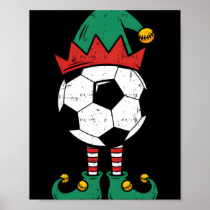 Fußball Elf Weihnachten Lustiger Xmas Elf Fußball Poster