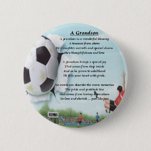 Fußball- Enkel-Gedicht Button