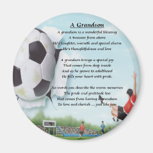 Fußball- Enkel-Gedicht Magnet