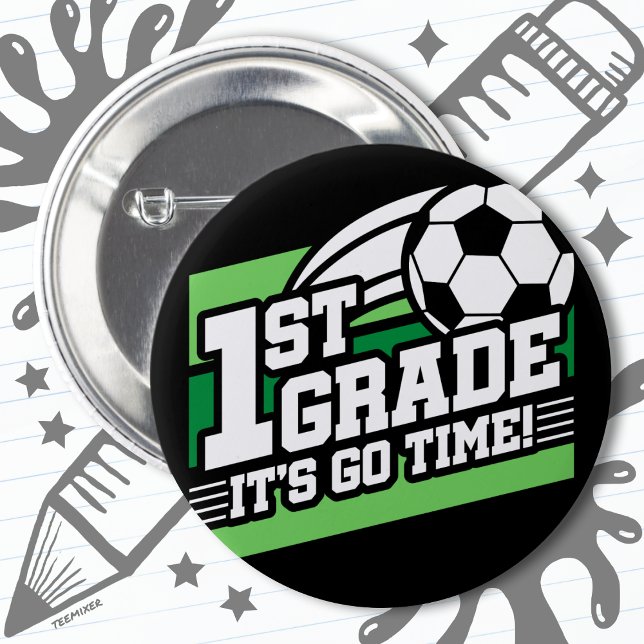 Fußball erster Klasse zurück zur Schule Button (Von Creator hochgeladen)