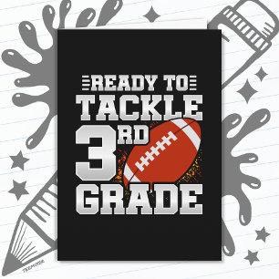 Fußball erster Tag 3. Klasse zurück zur Schule Karte