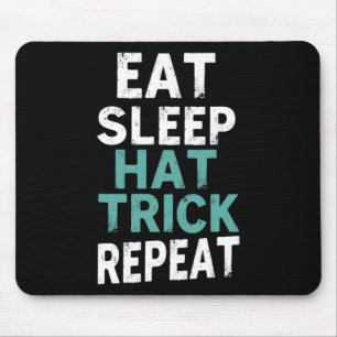 Fußball Essen Schlaf Hattrick Wiederholen Eishocke Mousepad