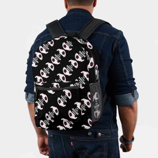 Fußball. Essen, schlafen, Fußball, wiederholen Bedruckter Rucksack (Insitu (Modell))