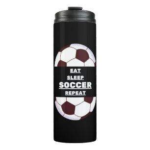 Fußball. Essen, schlafen, Fußball, wiederholen Thermosbecher