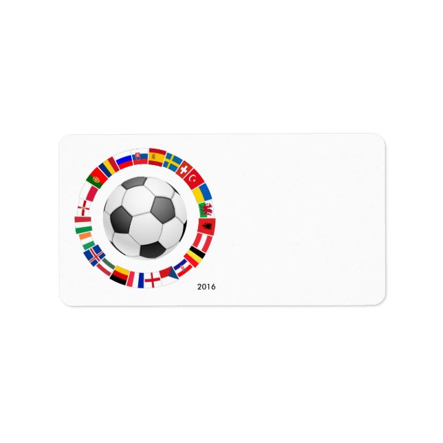 Fußball-Europameisterschaft 2016 Adressaufkleber (Vorne)