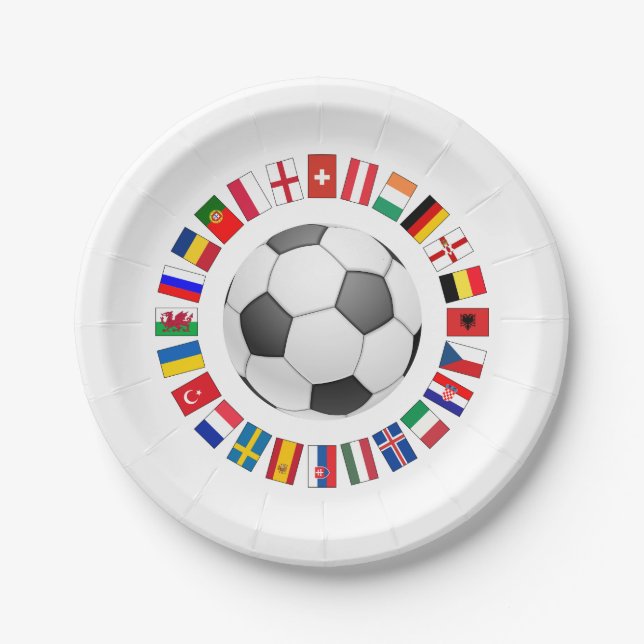 Fußball-Europameisterschaft 2016 Pappteller (Vorderseite)