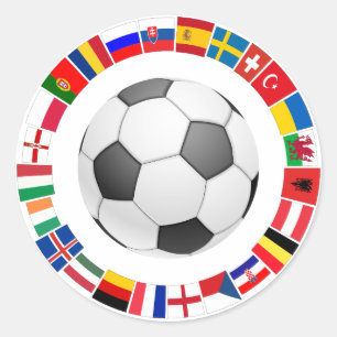 Fußball-Europameisterschaft 2016 Runder Aufkleber