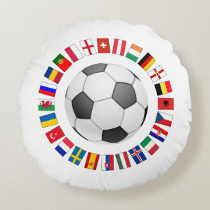 Fußball-Europameisterschaft 2016 Rundes Kissen
