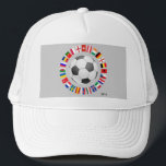 Fußball-Europameisterschaft 2016 Truckerkappe<br><div class="desc">Fußball-Europameisterschaft 2016 mit Flaggen der Länder</div>