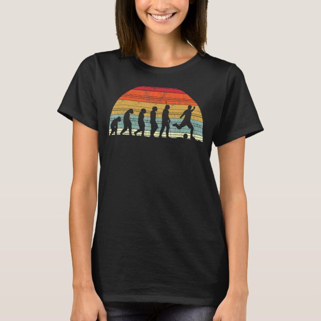 Fußball-Evolution Evolution des Fußballspielers T-Shirt (Vorderseite)