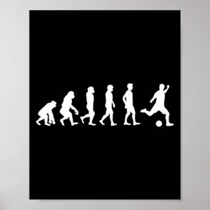 Fußball Evolution Lustiger Fußball Fan Sportliebha Poster