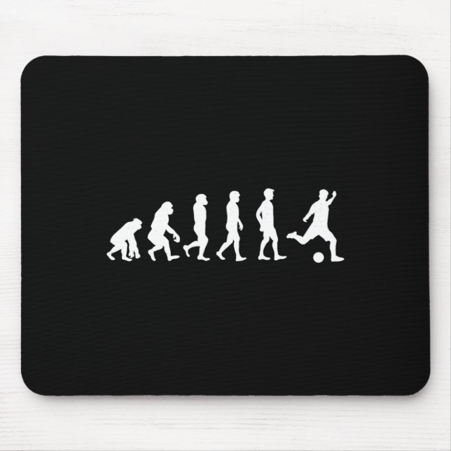 Fußball Evolution Lustiger Fußballfan Sportliebhab Mousepad (Vorne)