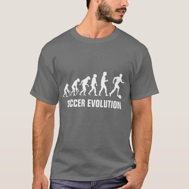 Fußball-Evolution T-Shirt (Vorderseite)