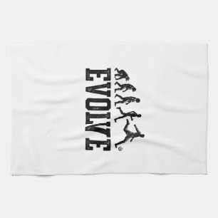 Fußball Evolution Vintage Vektor-Shirt-Design_1 Geschirrtuch