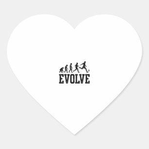 Fußball Evolution Vintage Vektor-Shirt-Design_1 Herz-Aufkleber
