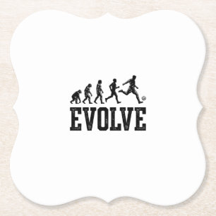 Fußball Evolution Vintage Vektor-Shirt-Design_1 Untersetzer