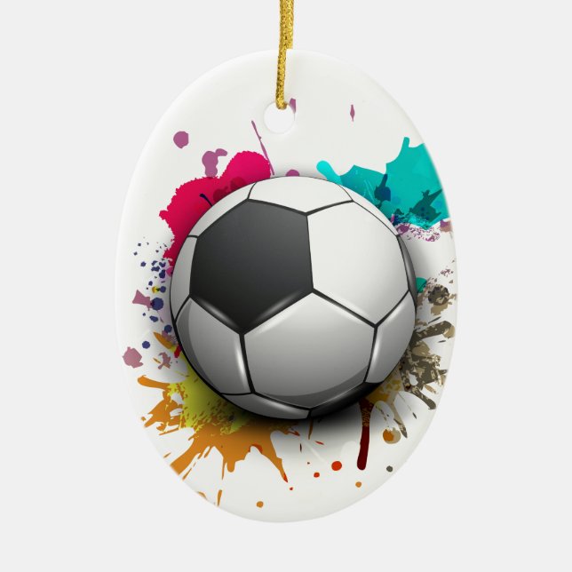 Fußball-Explosion Keramikornament (Vorne)