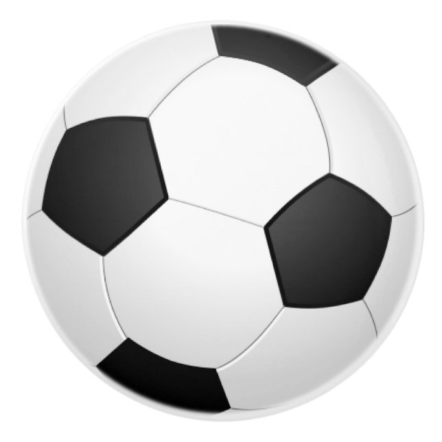 Fußball-Fach-Zug Keramikknauf (Vorderseite)