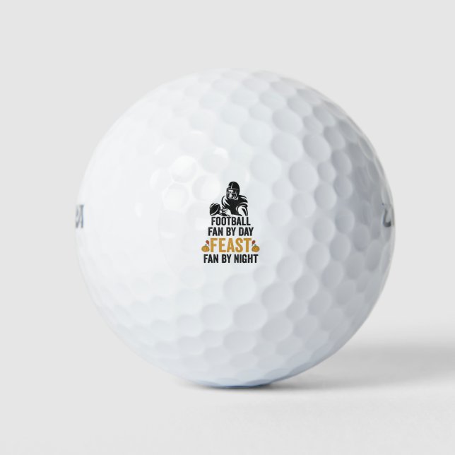 Fußball Fan am Tag Fan Nachts Thanksgivin Golfball (Vorderseite)