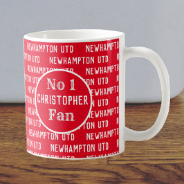 Fußball-Fan oder Fußball-Unterstützer Rot & Weiß Kaffeetasse