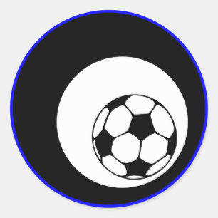 Fußball: Farbe kundengerecht: Runder Aufkleber