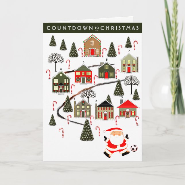 Fußball Feiertagskarte (Vorderseite)