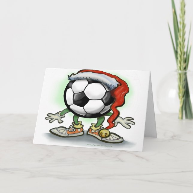 Fußball Feiertagskarte (Vorderseite)