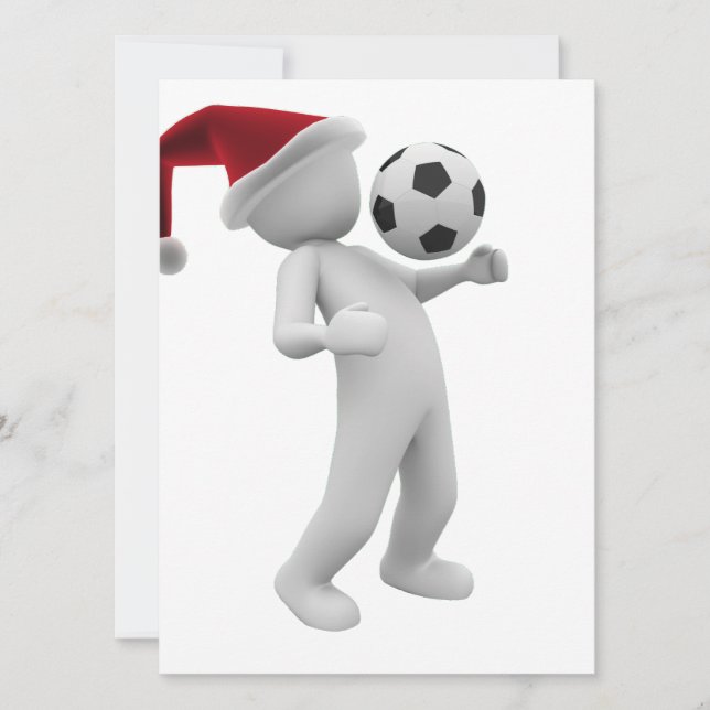 Fußball Feiertagskarte (Vorderseite)