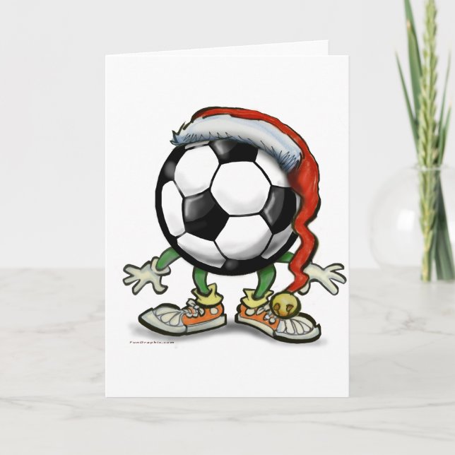 Fußball Feiertagskarte (Vorderseite)