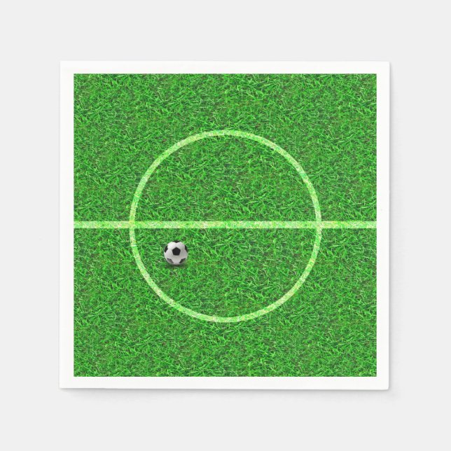 Fußball-Feld Ball - Papier Napkin Serviette (Vorderseite)