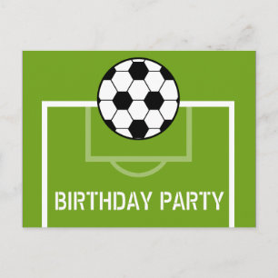 Fußball-Feld Geburtstag Postkarte Lila einladen