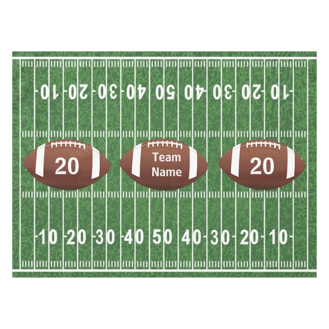 Fußball Feld und Balls Design Tablett Tischdecke (Vorderseite (Horizontal))