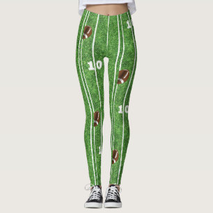 Fußball-Feld-Yard-Linien-und Ball-Druck-Leggings Leggings