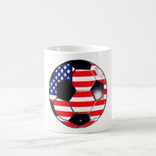 Fußball-Flagge USA - MUSEUM-Geschenksübergabe Kaffeetasse