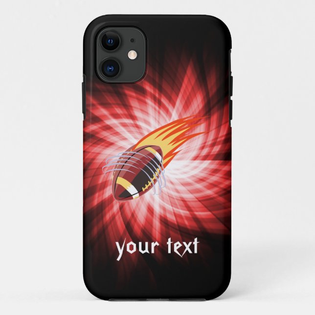 Fußball flammen; rot Case-Mate iPhone hülle (Rückseite)