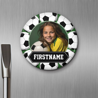 Fußball-Foto für Mannschaft oder Spieler - grün Magnet