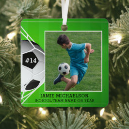 Fußball-Foto Personalisiert Keepake Ornament Aus Metall