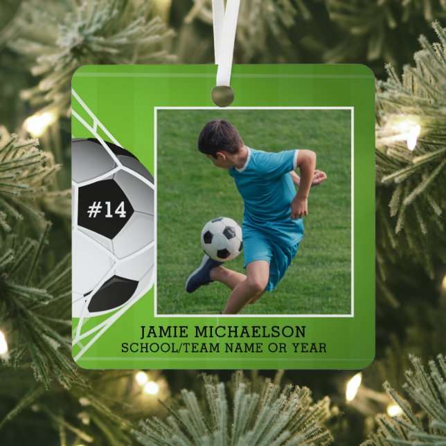 Fußball-Foto Personalisiert Keepake Ornament Aus Metall (InSitu)